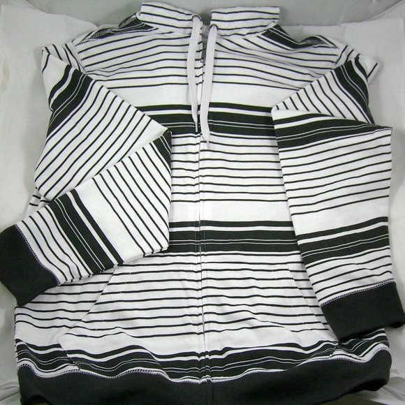CHALC White/Grey Combo Full-Zip Hoodie - Picture 1 of 6